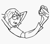 coloriage lizzie mc guire allongee